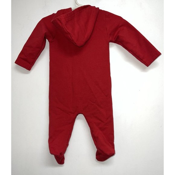 Lullaby Lane Baby Hooded Footed 1PC Christmas Elf Outfit 3-6 Too Elfing Cute - Picture 3 of 6